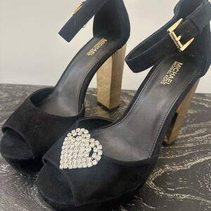 Rhinestone Heart Clips